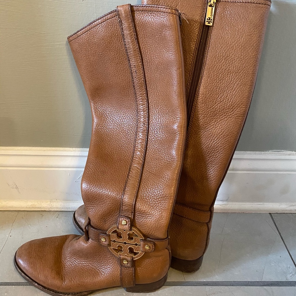 Tory Burch leather Amanda Riding Boots